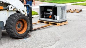 generator being delivered