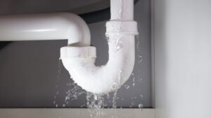 water leaking under sink