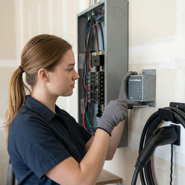 electrician and electrical panel